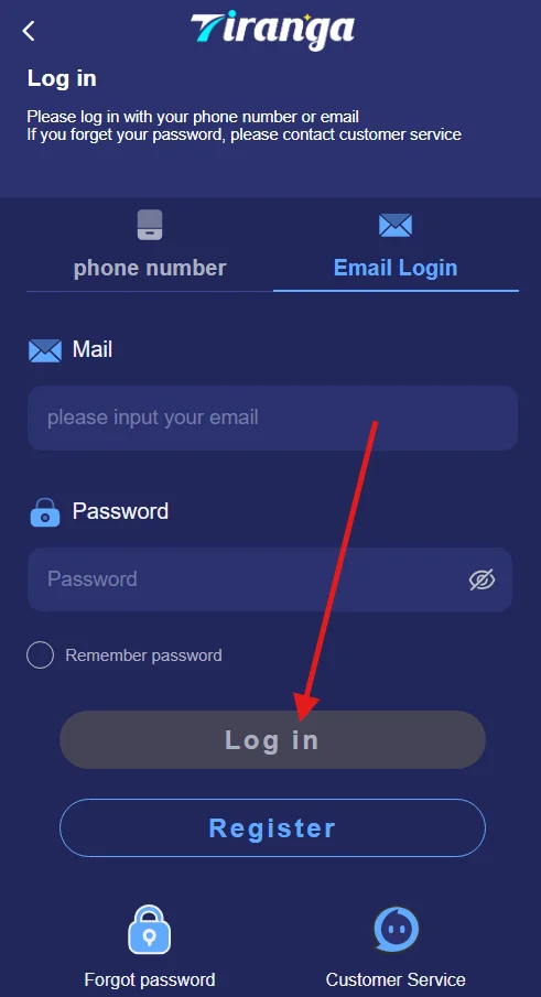 login button